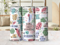 Nurse Daily Affirmations 20oz skinny tumbler with lid and straw, pastel nursing affirmations wrap