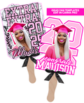 Pink Graduation Fan Printable, Class of 2026 Photo Grad Fan Commencement Party Favor, Instant Digital Download