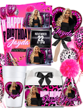 Pink Leopard Party Favor Bundle Printable, Editable Leopard Print Birthday Chip Bags Candy Wrappers Labels, Instant Digital Download