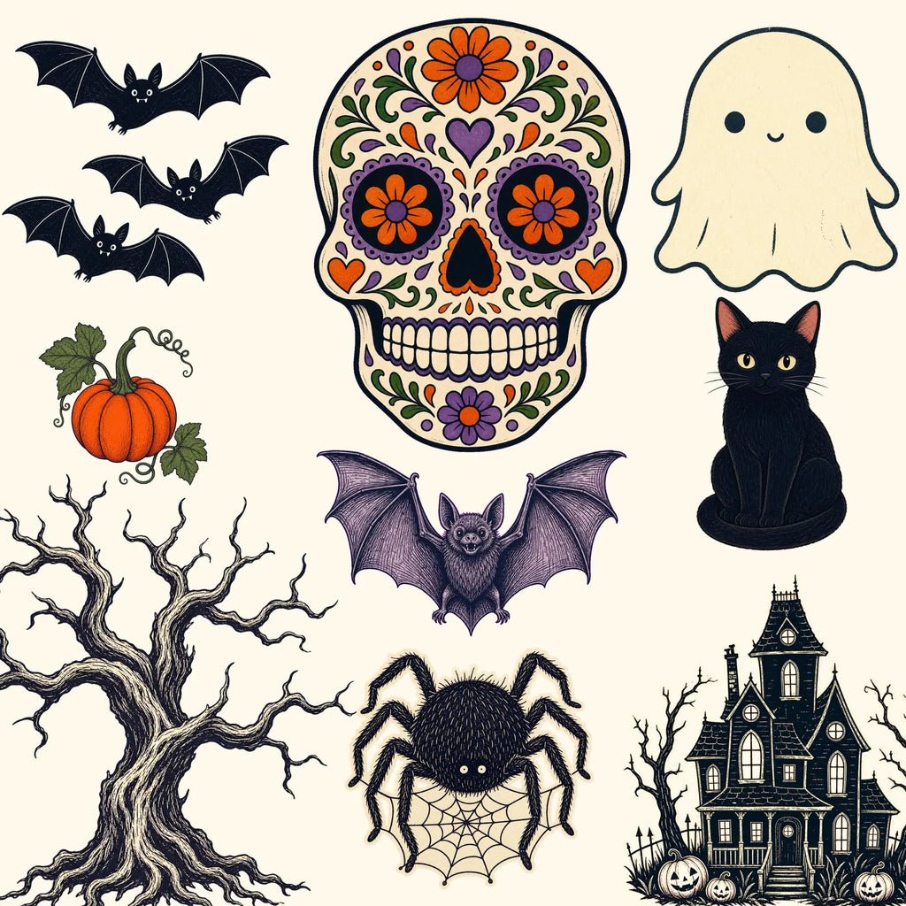 Spooky Halloween clipart bundle, preview 4 of 7