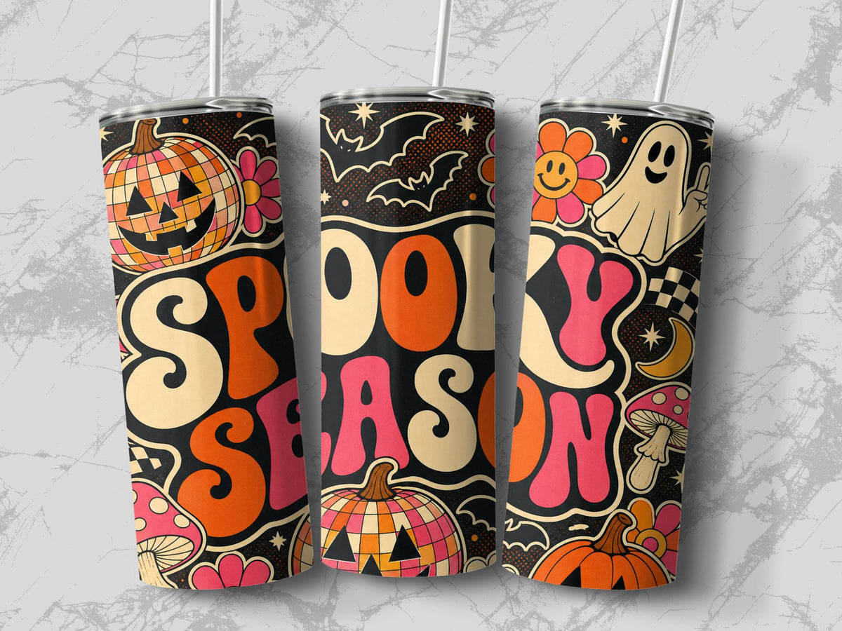 Halloween tumbler wrap design, PNG, preview 3 of 4