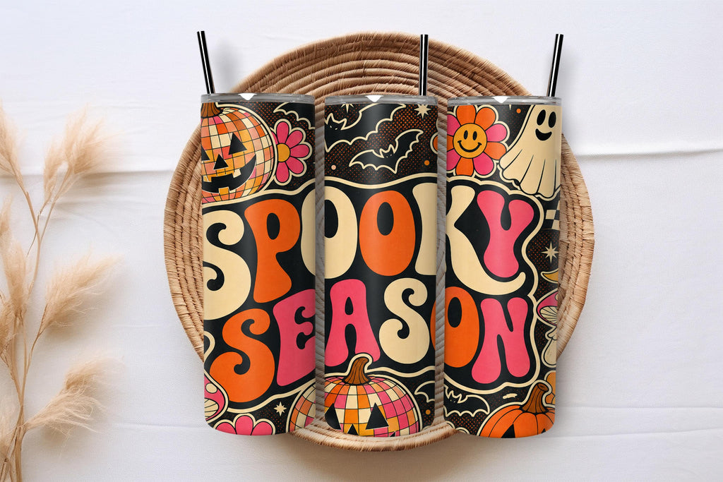 Halloween tumbler wrap design, PNG, preview 2 of 4