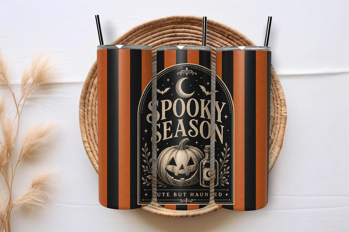 Spooky season tumbler wrap design, PNG, preview 2 of 4