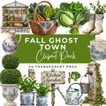 Fall ghost town clipart bundle, preview 1 of 9