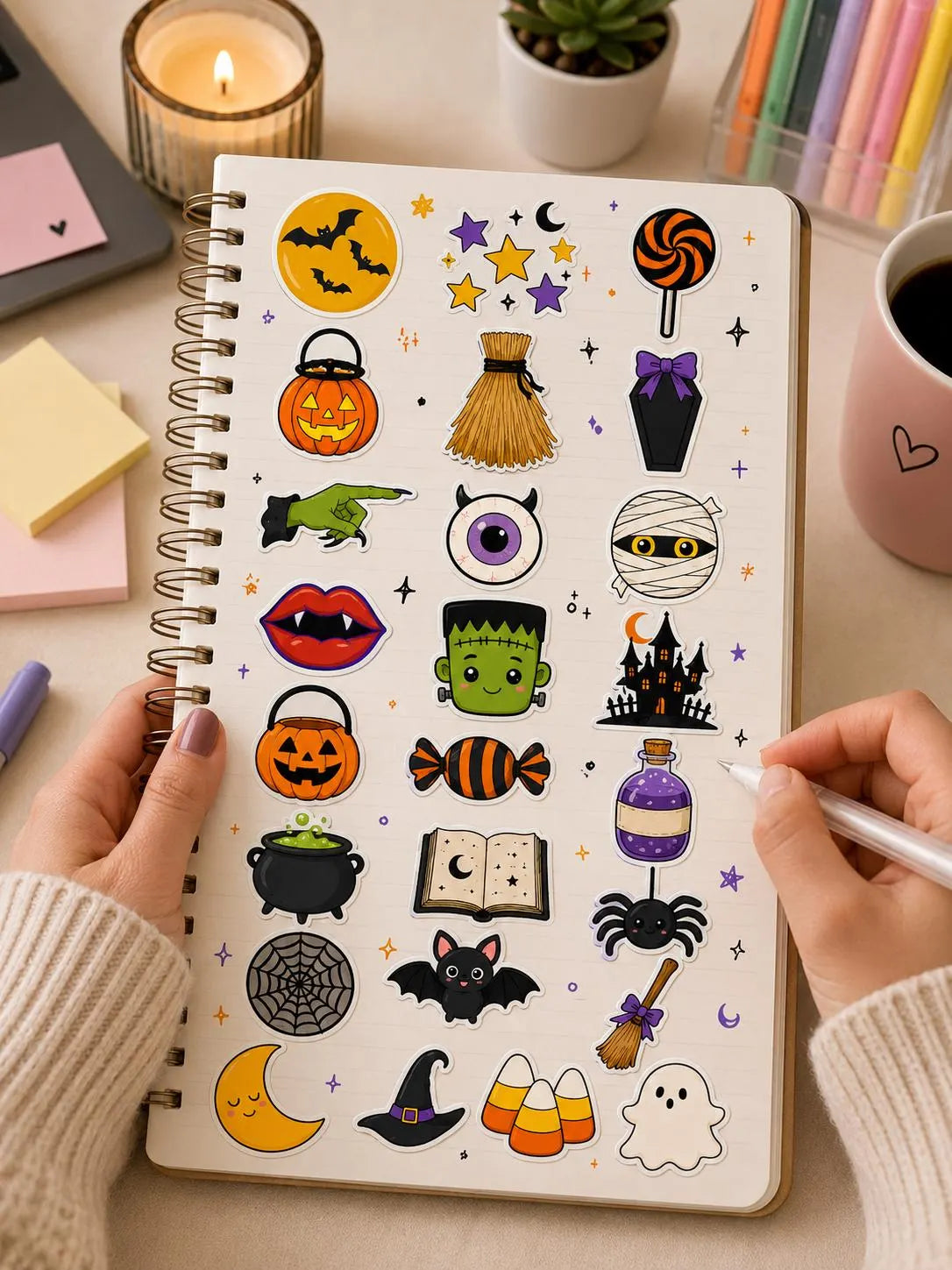 Cute spooky Halloween clipart bundle, PNG, preview 6 of 6