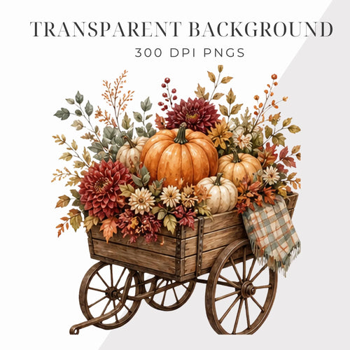 Cozy autumn watercolor clipart bundle, preview 2 of 9