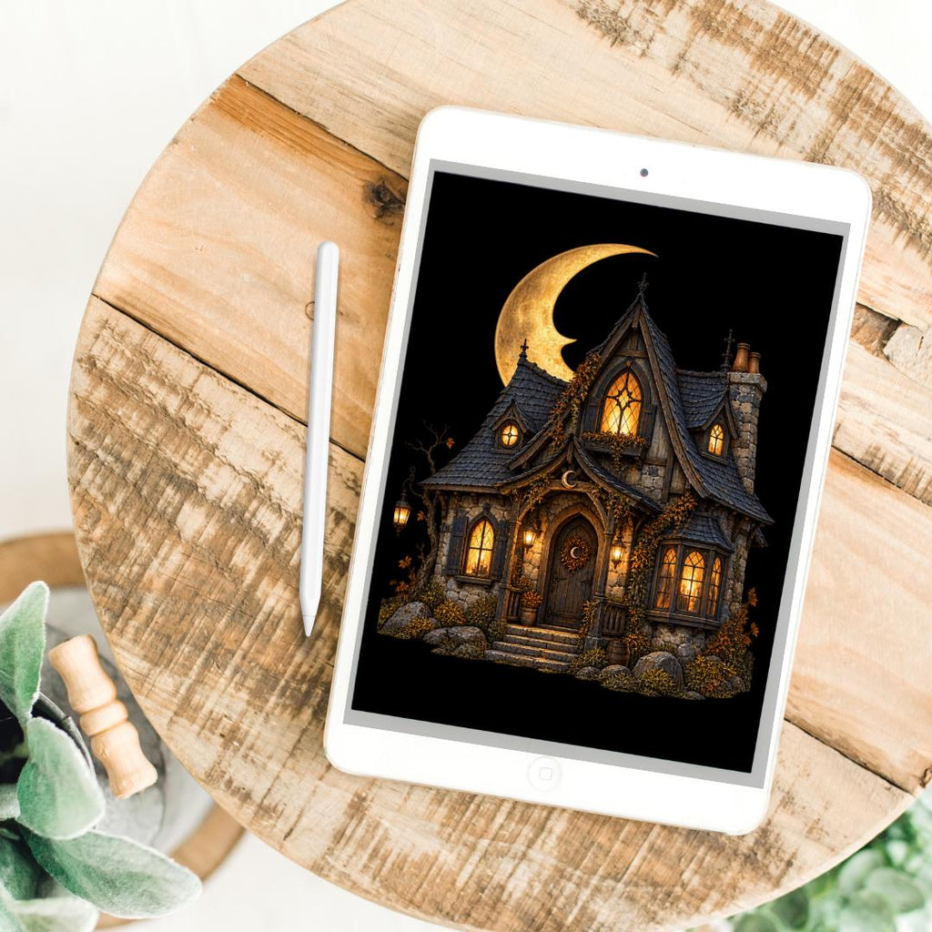 Haunted cottage clipart bundle, preview 6 of 8