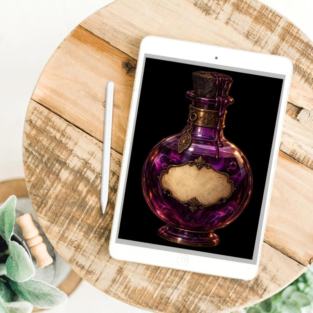 Gothic apothecary clipart bundle, preview 7 of 10