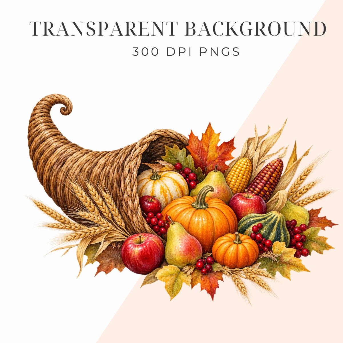 Fall watercolor clipart bundle, preview 2 of 9