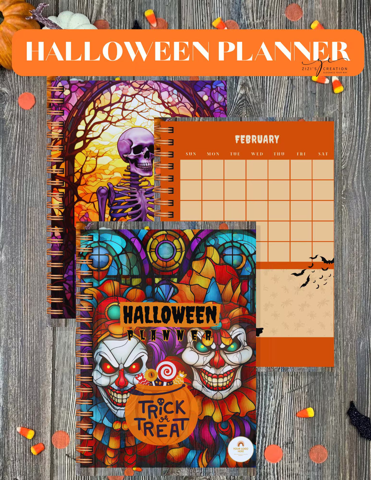 Printable Halloween planner pages, preview 2 of 6