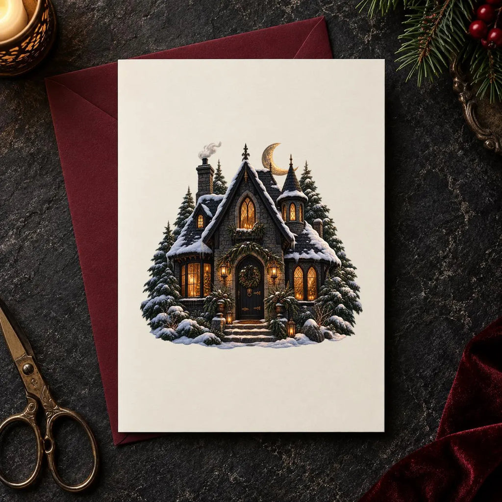 Gothmas gothic Christmas clipart bundle, preview 9 of 12