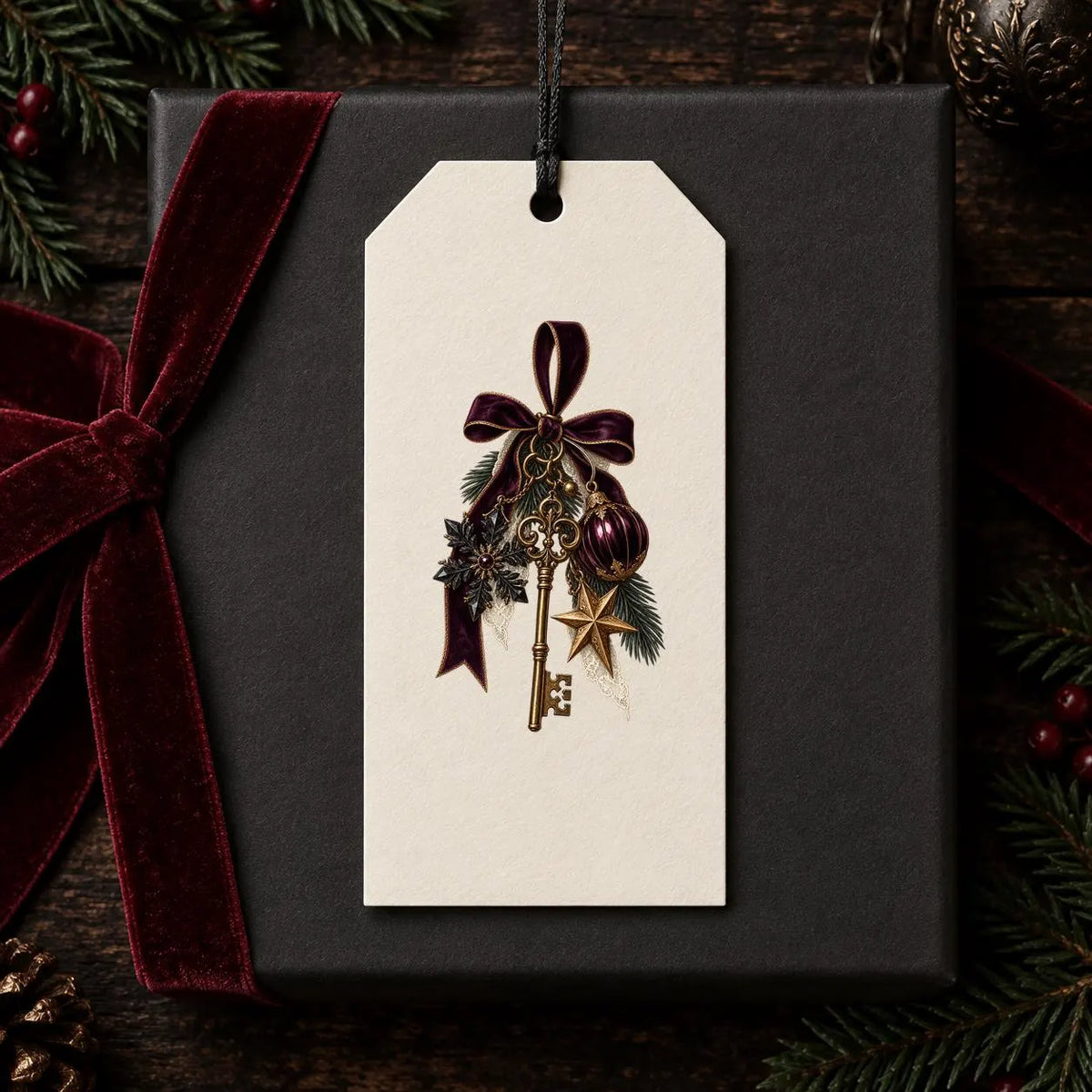 Gothmas gothic Christmas clipart bundle, preview 7 of 12