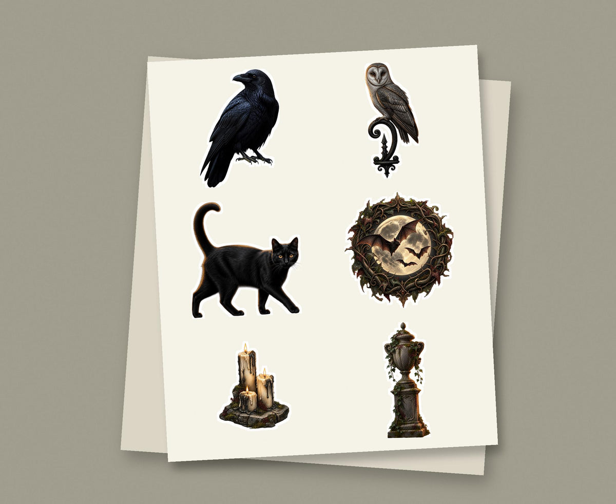 Gothic cemetery clipart bundle, PNG, preview 11 of 12