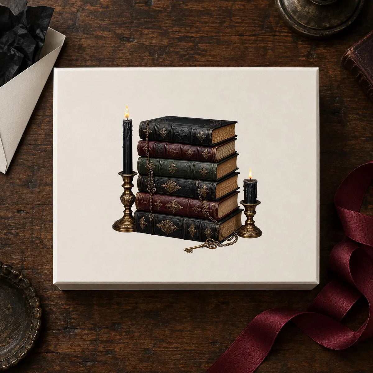 Gothic reading room clipart bundle, preview 8 of 10