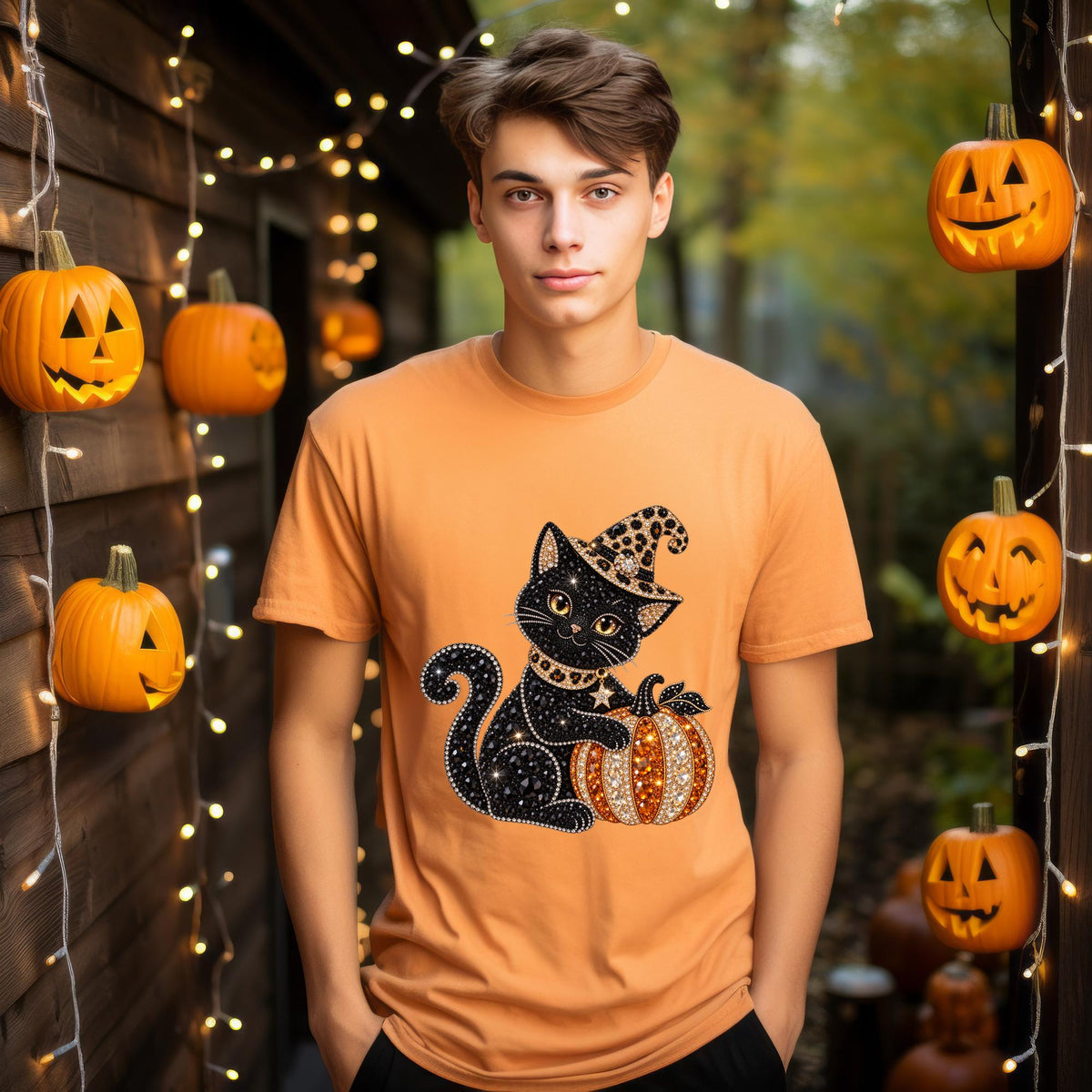 Halloween rhinestone design bundle, PNG, preview 3 of 8